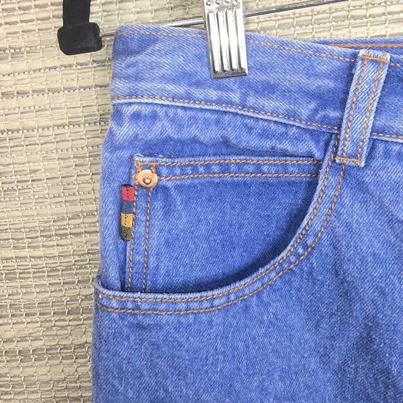 VTG PS Gitano Jeans Womens 14 Regular Blue Relaxed High Rise Tapered 100% Cotton - Picture 6 of 14